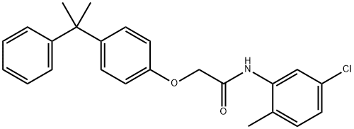 N-(5-chloro-2-methylphenyl)-2-[4-(1-methyl-1-phenylethyl)phenoxy]acetamide Struktur