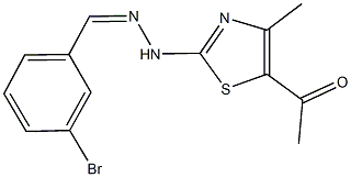 3-bromobenzaldehyde (5-acetyl-4-methyl-1,3-thiazol-2-yl)hydrazone Struktur