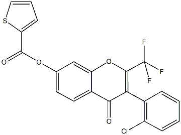 3-(2-chlorophenyl)-4-oxo-2-(trifluoromethyl)-4H-chromen-7-yl 2-thiophenecarboxylate Struktur