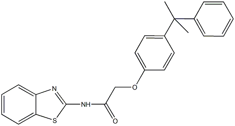 N-(1,3-benzothiazol-2-yl)-2-[4-(1-methyl-1-phenylethyl)phenoxy]acetamide Struktur