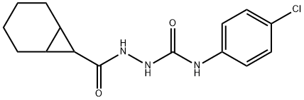 2-(bicyclo[4.1.0]hept-7-ylcarbonyl)-N-(4-chlorophenyl)hydrazinecarboxamide Struktur