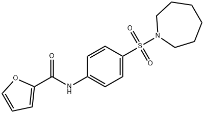 N-[4-(1-azepanylsulfonyl)phenyl]-2-furamide Struktur