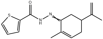 N'-(5-isopropenyl-2-methyl-2-cyclohexen-1-ylidene)-2-thiophenecarbohydrazide Struktur