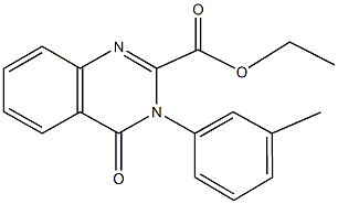 ethyl 3-(3-methylphenyl)-4-oxo-3,4-dihydroquinazoline-2-carboxylate Struktur