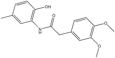 2-(3,4-dimethoxyphenyl)-N-(2-hydroxy-5-methylphenyl)acetamide Struktur