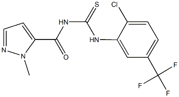 N-[2-chloro-5-(trifluoromethyl)phenyl]-N'-[(1-methyl-1H-pyrazol-5-yl)carbonyl]thiourea Struktur