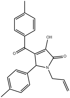 1-allyl-3-hydroxy-4-(4-methylbenzoyl)-5-(4-methylphenyl)-1,5-dihydro-2H-pyrrol-2-one Struktur