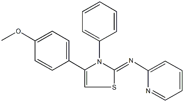 N-(4-(4-methoxyphenyl)-3-phenyl-1,3-thiazol-2(3H)-ylidene)-N-(2-pyridinyl)amine Struktur