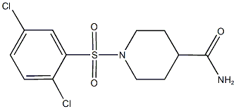 1-[(2,5-dichlorophenyl)sulfonyl]-4-piperidinecarboxamide Struktur