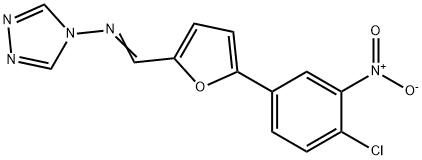 4-{[(5-{4-chloro-3-nitrophenyl}-2-furyl)methylene]amino}-4H-1,2,4-triazole Struktur