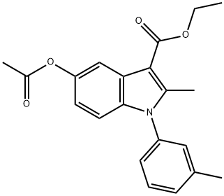 ethyl 5-(acetyloxy)-2-methyl-1-(3-methylphenyl)-1H-indole-3-carboxylate Struktur