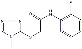 N-(2-fluorophenyl)-2-[(4-methyl-4H-1,2,4-triazol-3-yl)sulfanyl]acetamide Struktur