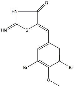 5-(3,5-dibromo-4-methoxybenzylidene)-2-imino-1,3-thiazolidin-4-one Struktur