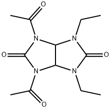 1,3-diacetyl-4,6-diethyltetrahydroimidazo[4,5-d]imidazole-2,5(1H,3H)-dione Struktur