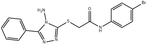 2-[(4-amino-5-phenyl-4H-1,2,4-triazol-3-yl)sulfanyl]-N-(4-bromophenyl)acetamide Struktur