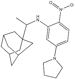 1-{3-{[1-(1-adamantyl)ethyl]amino}-4-nitrophenyl}pyrrolidine Struktur