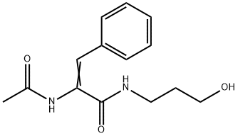 2-(acetylamino)-N-(3-hydroxypropyl)-3-phenylacrylamide Struktur