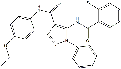 N-(4-ethoxyphenyl)-5-[(2-fluorobenzoyl)amino]-1-phenyl-1H-pyrazole-4-carboxamide Struktur