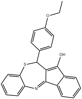 6-(4-ethoxyphenyl)-6H-indeno[2,1-c][1,5]benzothiazepin-7-ol Struktur