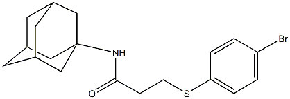 N-(1-adamantyl)-3-[(4-bromophenyl)sulfanyl]propanamide Struktur