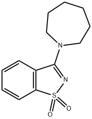 3-(1-azepanyl)-1,2-benzisothiazole 1,1-dioxide Struktur