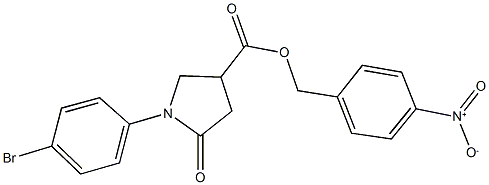 4-nitrobenzyl 1-(4-bromophenyl)-5-oxo-3-pyrrolidinecarboxylate Struktur