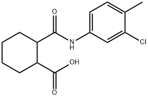 2-[(3-chloro-4-methylanilino)carbonyl]cyclohexanecarboxylic acid Struktur