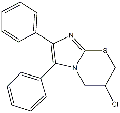 6-chloro-2,3-diphenyl-6,7-dihydro-5H-imidazo[2,1-b][1,3]thiazine Struktur