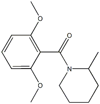 1-(2,6-dimethoxybenzoyl)-2-methylpiperidine Struktur