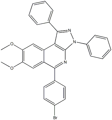 5-(4-bromophenyl)-7,8-dimethoxy-1,3-diphenyl-3H-pyrazolo[3,4-c]isoquinoline Struktur