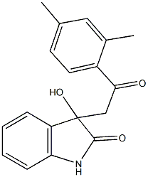 3-[2-(2,4-dimethylphenyl)-2-oxoethyl]-3-hydroxy-1,3-dihydro-2H-indol-2-one Struktur