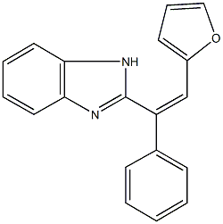 2-[2-(2-furyl)-1-phenylvinyl]-1H-benzimidazole Struktur