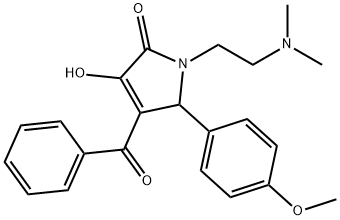 4-benzoyl-1-[2-(dimethylamino)ethyl]-3-hydroxy-5-(4-methoxyphenyl)-1,5-dihydro-2H-pyrrol-2-one Struktur