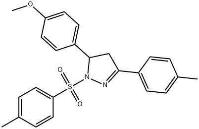 5-(4-methoxyphenyl)-3-(4-methylphenyl)-1-[(4-methylphenyl)sulfonyl]-4,5-dihydro-1H-pyrazole Struktur