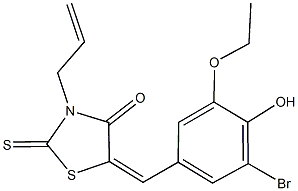 3-allyl-5-(3-bromo-5-ethoxy-4-hydroxybenzylidene)-2-thioxo-1,3-thiazolidin-4-one Struktur