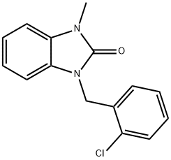 1-(2-chlorobenzyl)-3-methyl-1,3-dihydro-2H-benzimidazol-2-one Struktur