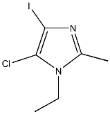 5-chloro-1-ethyl-4-iodo-2-methyl-1H-imidazole Struktur