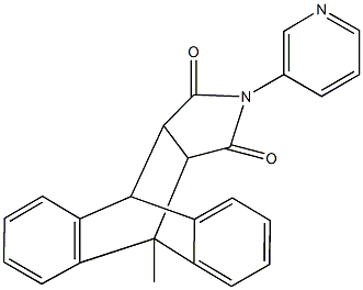 1-methyl-17-(3-pyridinyl)-17-azapentacyclo[6.6.5.0~2,7~.0~9,14~.0~15,19~]nonadeca-2,4,6,9,11,13-hexaene-16,18-dione Struktur