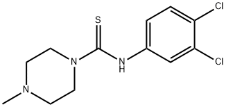 N-(3,4-dichlorophenyl)-4-methyl-1-piperazinecarbothioamide Struktur