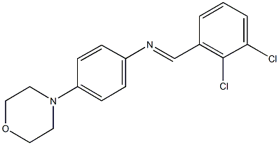 N-(2,3-dichlorobenzylidene)-N-[4-(4-morpholinyl)phenyl]amine Struktur