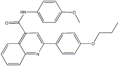 N-(4-methoxyphenyl)-2-(4-propoxyphenyl)-4-quinolinecarboxamide Struktur