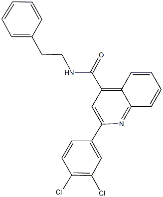 2-(3,4-dichlorophenyl)-N-(2-phenylethyl)-4-quinolinecarboxamide Struktur