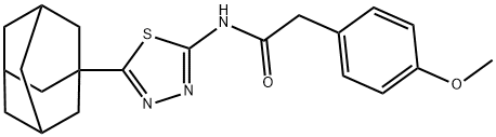 N-[5-(1-adamantyl)-1,3,4-thiadiazol-2-yl]-2-(4-methoxyphenyl)acetamide Struktur