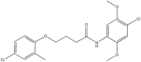 N-(4-chloro-2,5-dimethoxyphenyl)-4-(4-chloro-2-methylphenoxy)butanamide Struktur