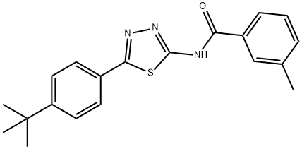 N-[5-(4-tert-butylphenyl)-1,3,4-thiadiazol-2-yl]-3-methylbenzamide Struktur