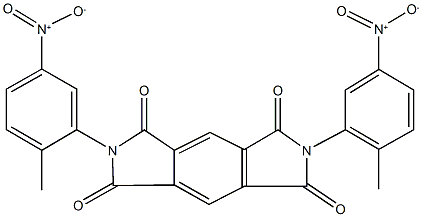 2,6-bis{5-nitro-2-methylphenyl}pyrrolo[3,4-f]isoindole-1,3,5,7(2H,6H)-tetrone Struktur