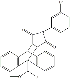 17-(3-bromophenyl)-1-(dimethoxymethyl)-17-azapentacyclo[6.6.5.0~2,7~.0~9,14~.0~15,19~]nonadeca-2,4,6,9,11,13-hexaene-16,18-dione Struktur