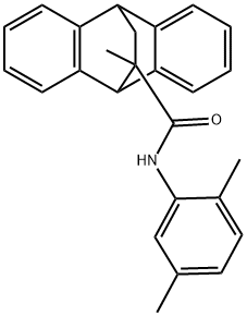 N-(2,5-dimethylphenyl)-15-methyltetracyclo[6.6.2.0~2,7~.0~9,14~]hexadeca-2,4,6,9,11,13-hexaene-15-carboxamide Struktur