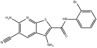 3,6-diamino-N-(2-bromophenyl)-5-cyanothieno[2,3-b]pyridine-2-carboxamide Struktur