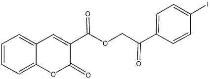 2-(4-iodophenyl)-2-oxoethyl 2-oxo-2H-chromene-3-carboxylate Struktur